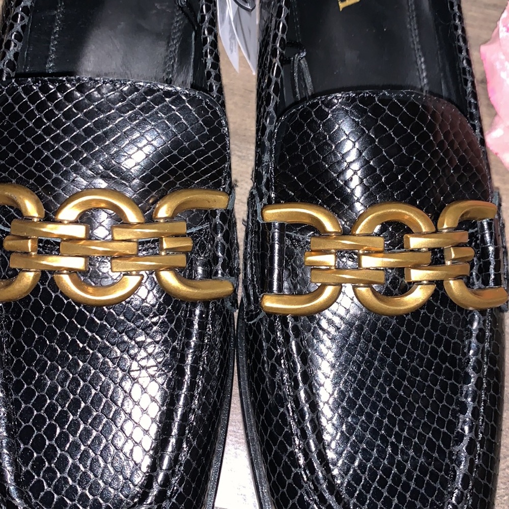 NWT ZARA SNAKESKIN PRINT LOAFERS - Picture 6 of 7